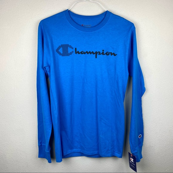 Champion Men’s/Unisex Balboa Blue Logo Classic Long-Sleeve Tee 586618 - Small - Picture 6 of 11